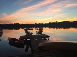 Lake sunset before the fourth